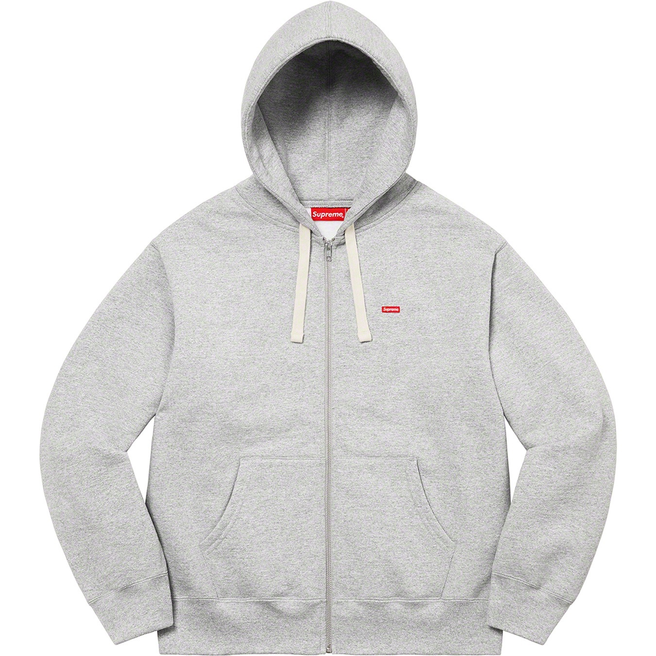 Small Box Drawcord Zip Up Hooded Sweatshirt view 7